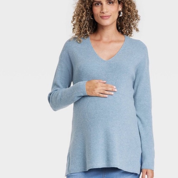 Essential Maternity V-Neck Sweater | Isabel Maternity by Ingrid & Isabel - XS - Picture 1 of 2